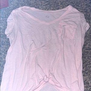 Pink lose plain T-shirt